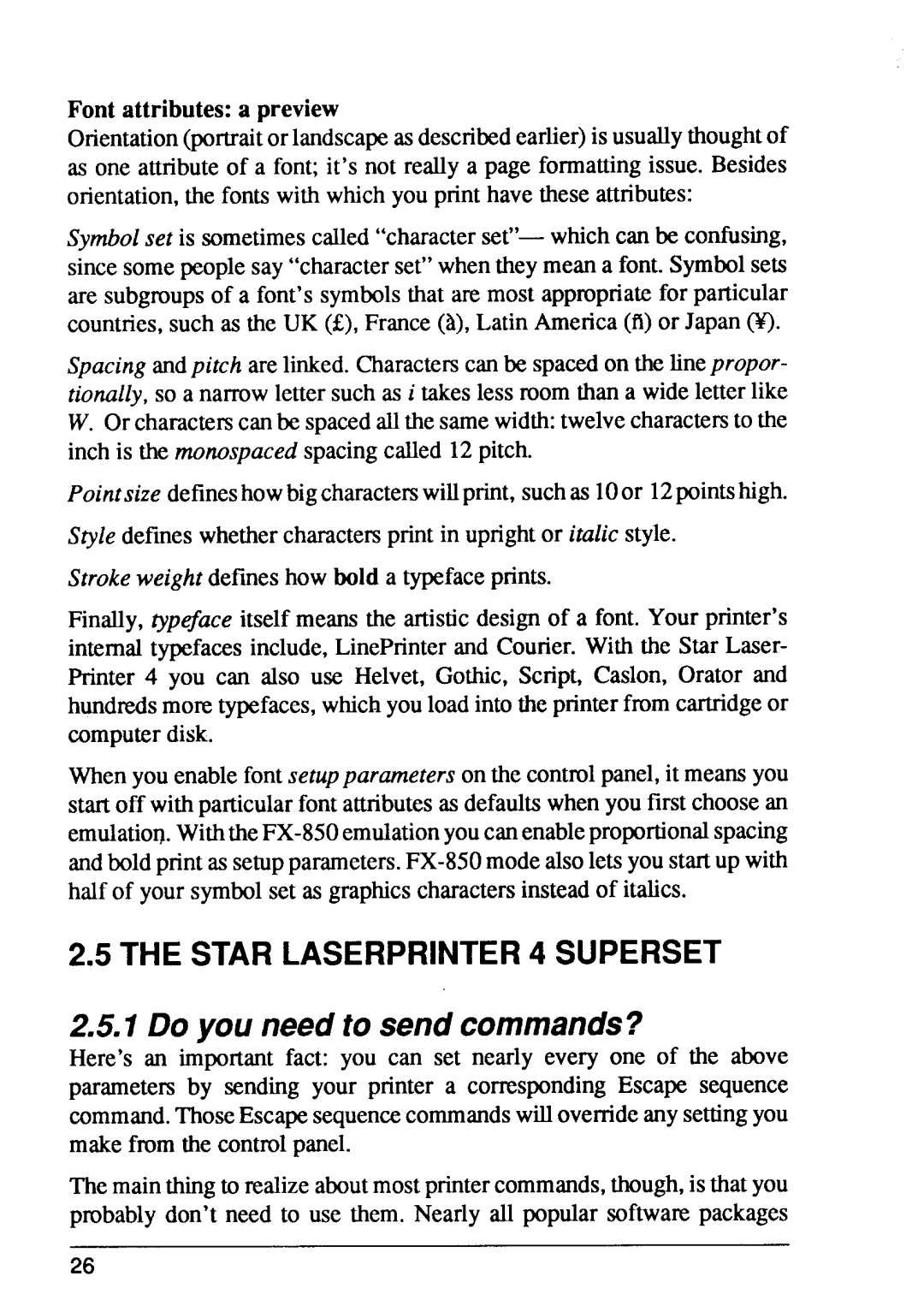 Star Micronics 4 manual Do you need to send commands?, Font attributesa preview 