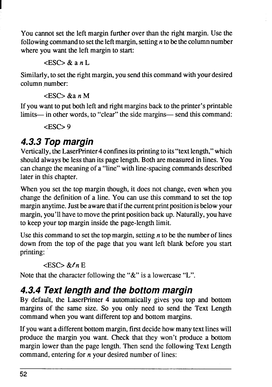 Star Micronics 4 manual Topmargin, Textlengthand the bottommargin 