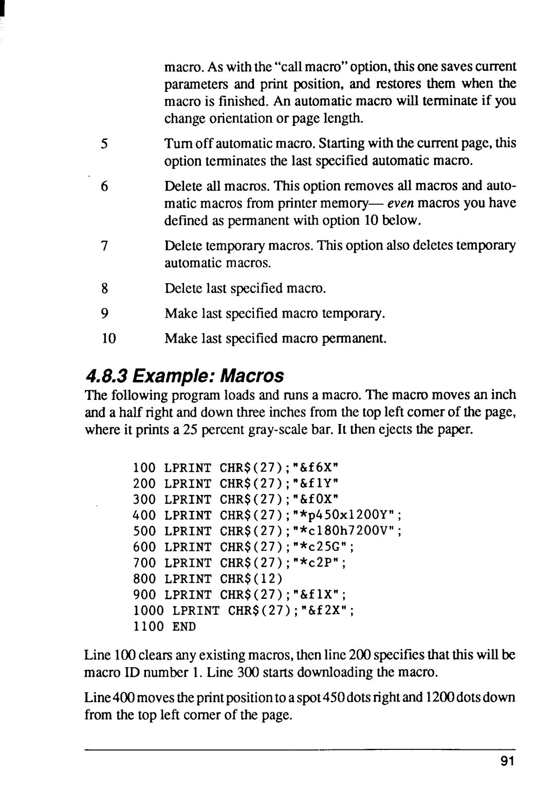 Star Micronics 4 manual Examp/eMacros 