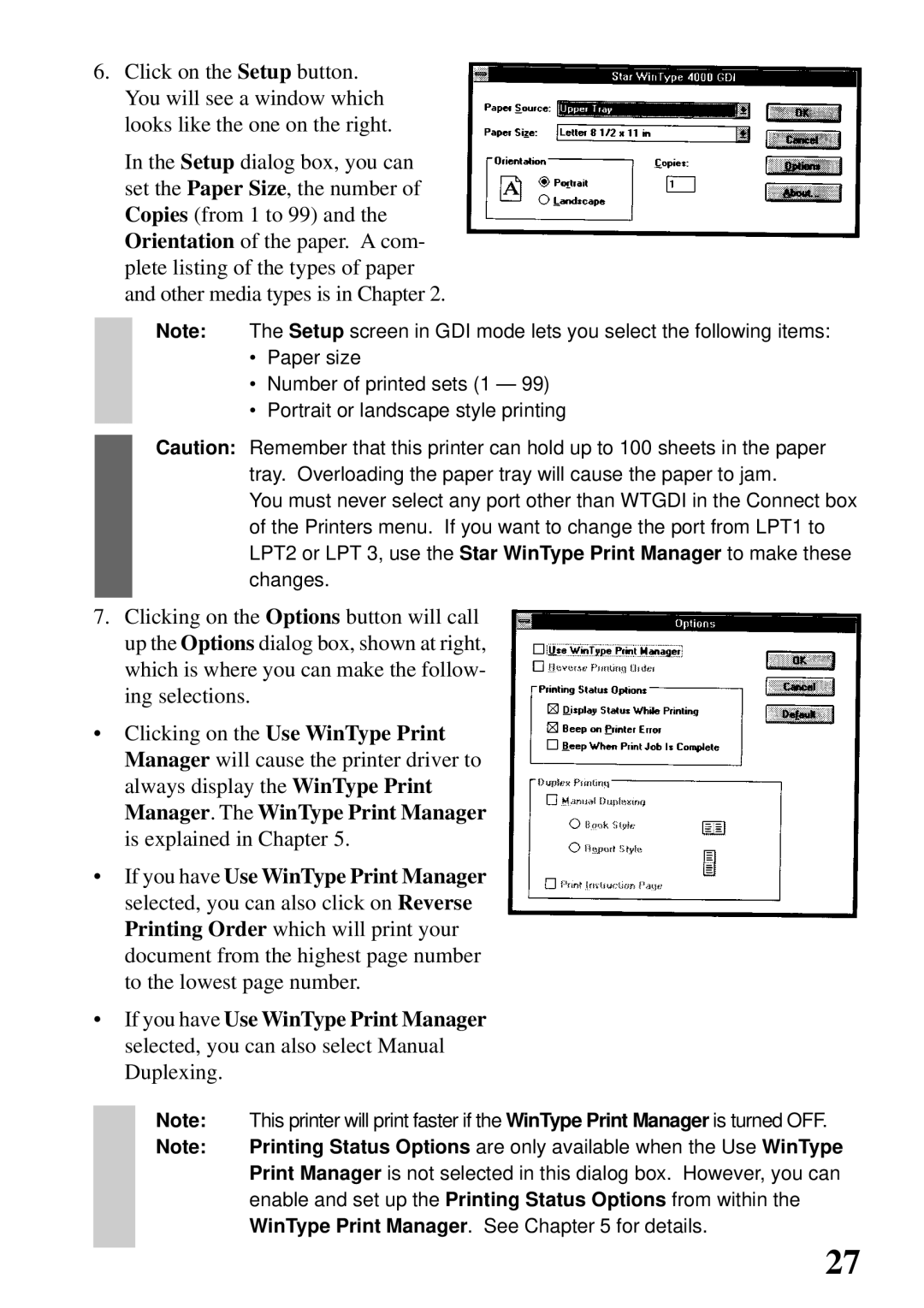 Star Micronics 4000 user manual 