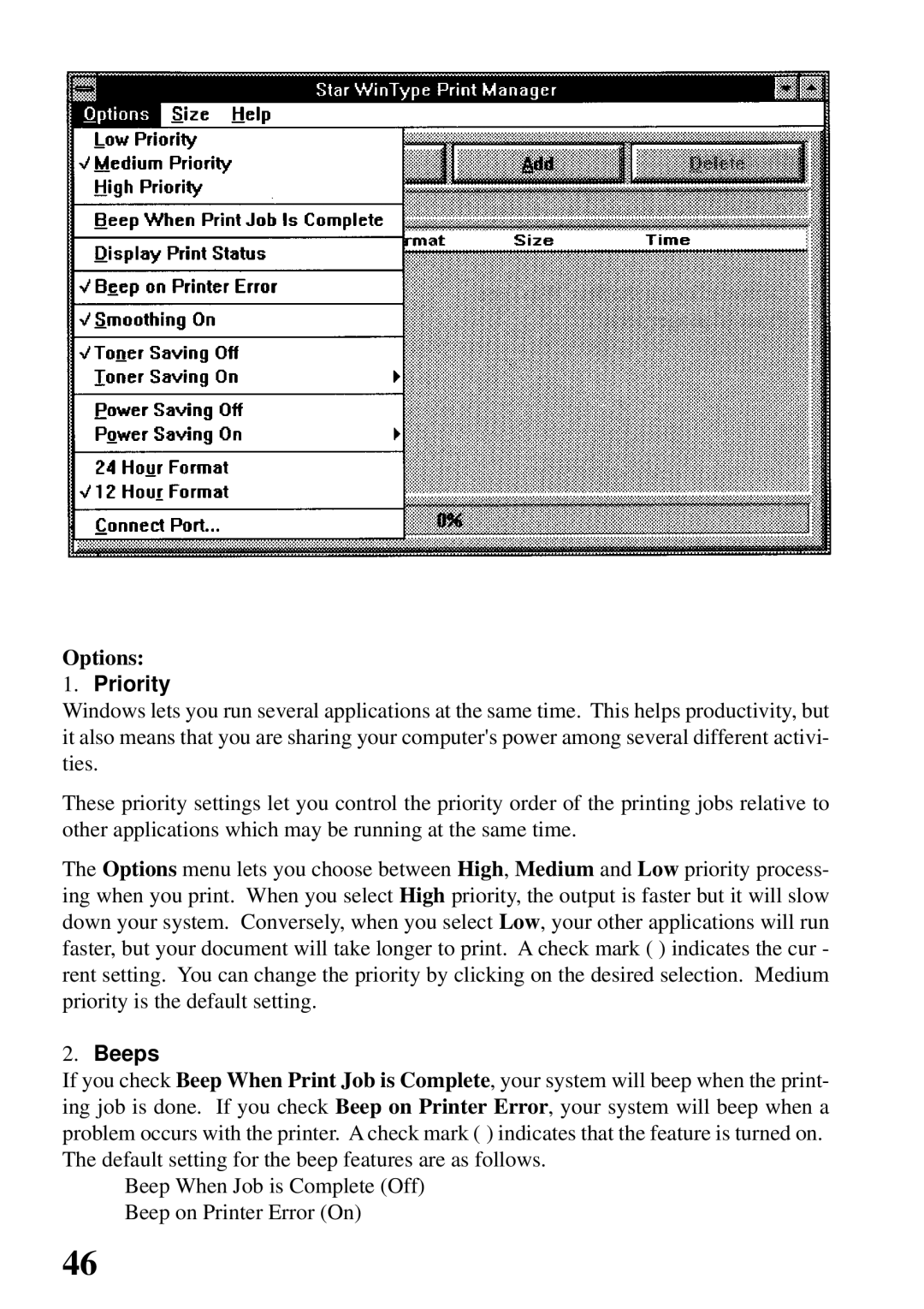 Star Micronics 4000 user manual Priority, Beeps 