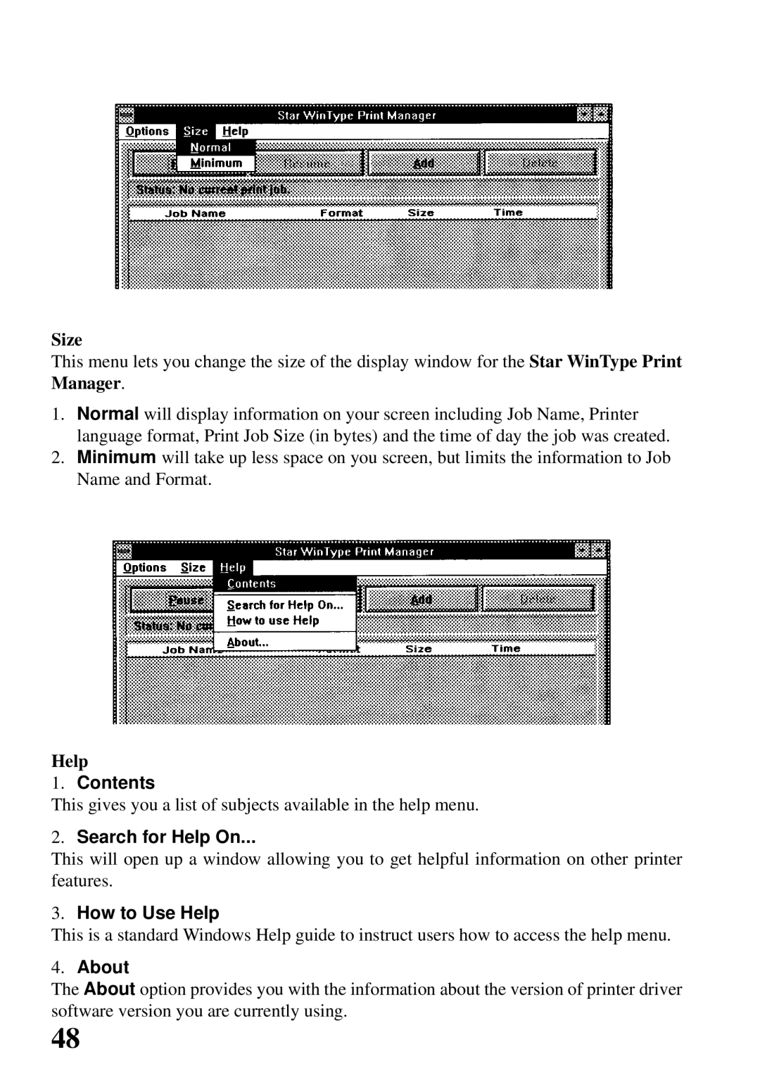 Star Micronics 4000 user manual Contents, Search for Help On, How to Use Help, About 