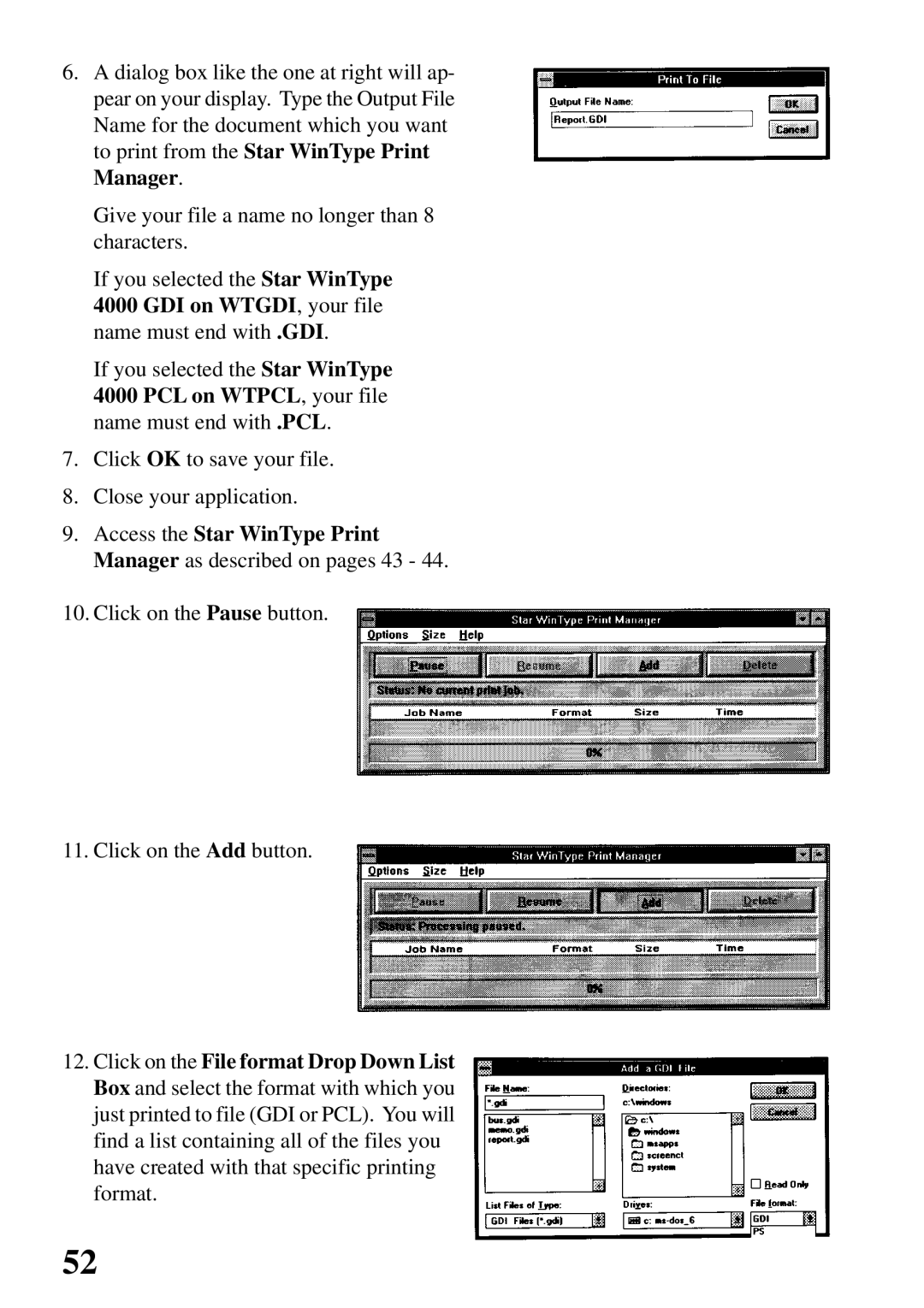 Star Micronics 4000 user manual Click on the Pause button Click on the Add button 