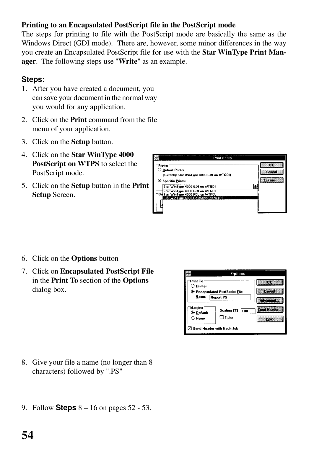 Star Micronics 4000 user manual Steps 