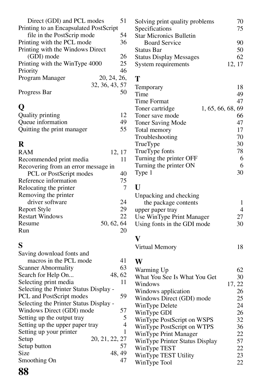 Star Micronics 4000 user manual Ram 