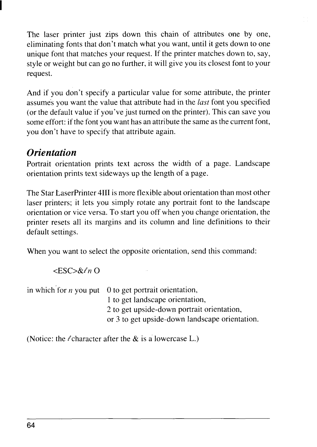 Star Micronics 4111 manual Orientation 