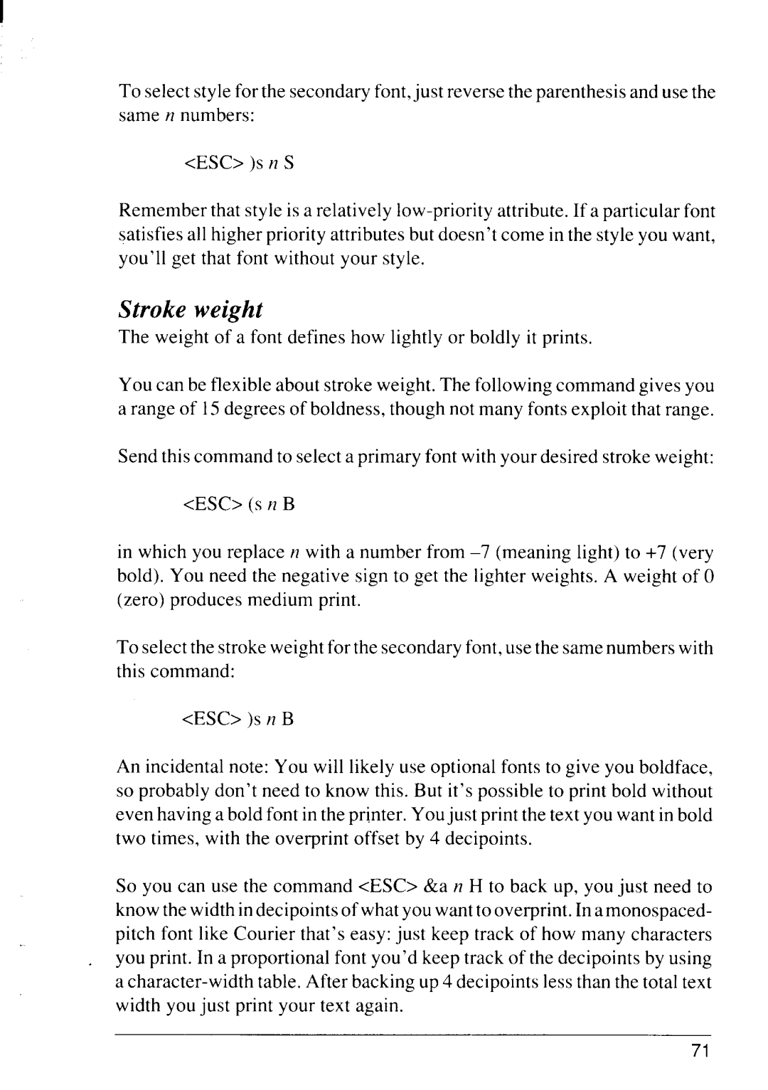 Star Micronics 4111 manual Stroke weight 