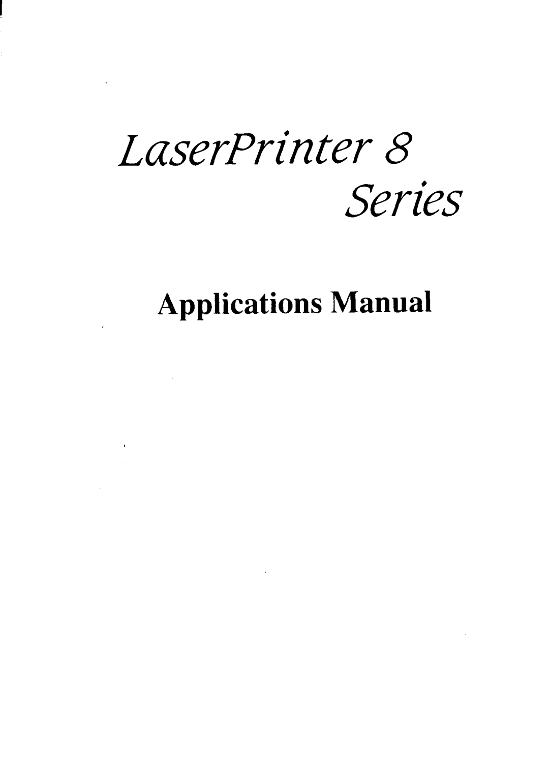 Star Micronics 8 Series manual 