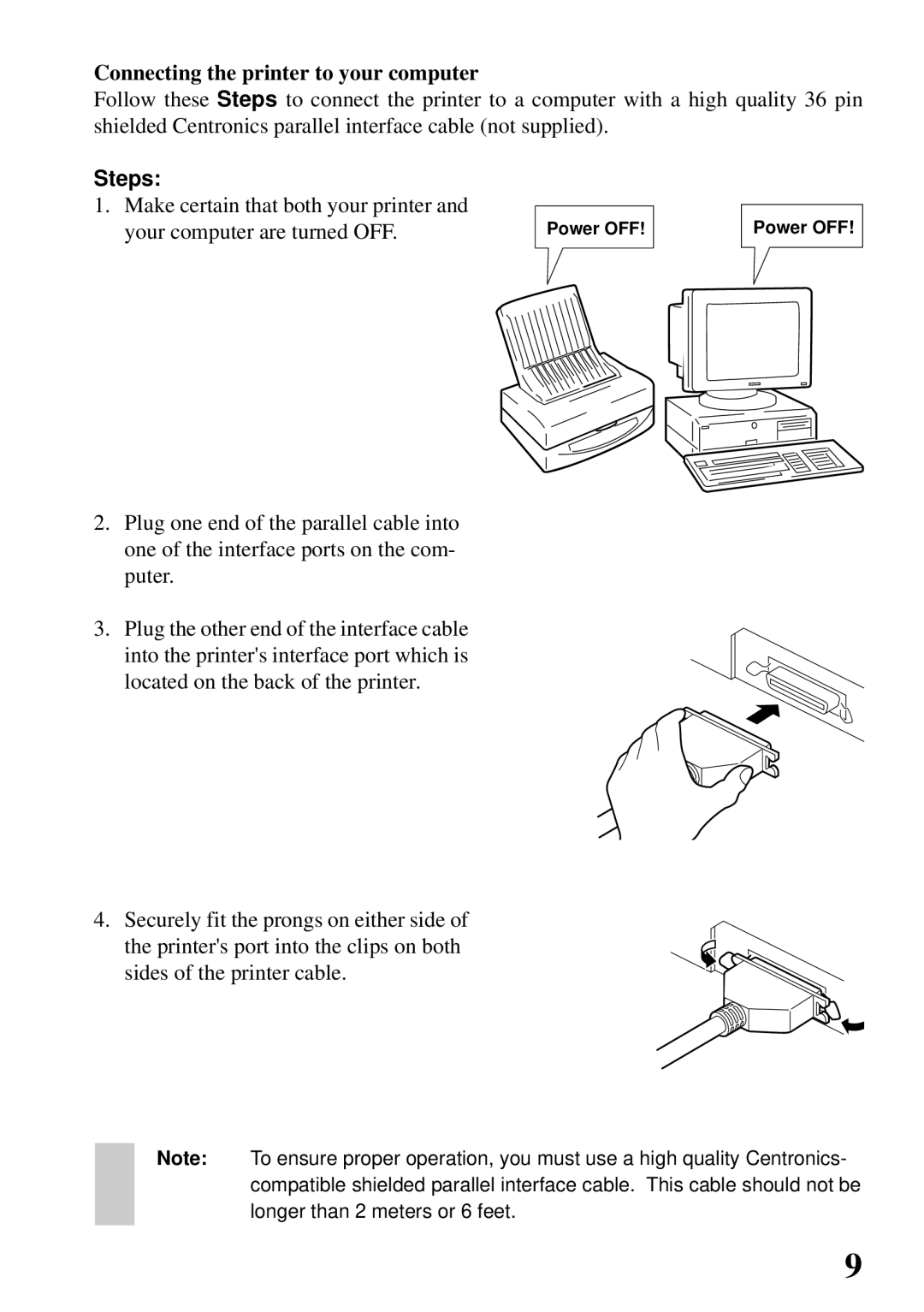 Star Micronics 800C user manual Power OFF 