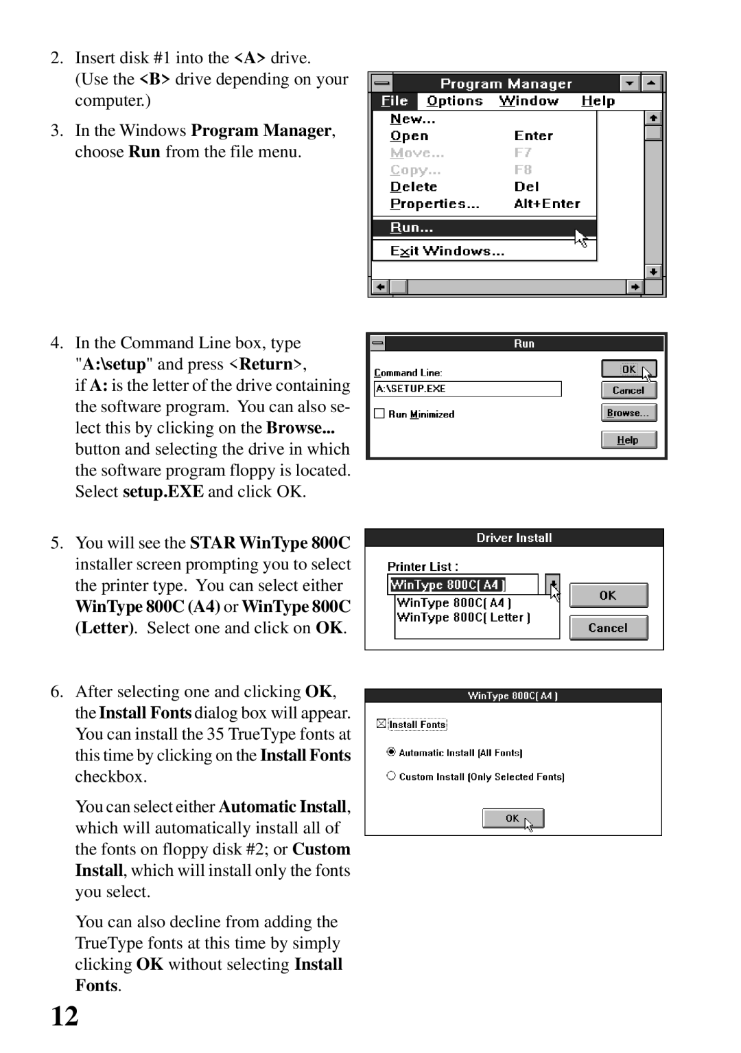 Star Micronics 800C user manual 