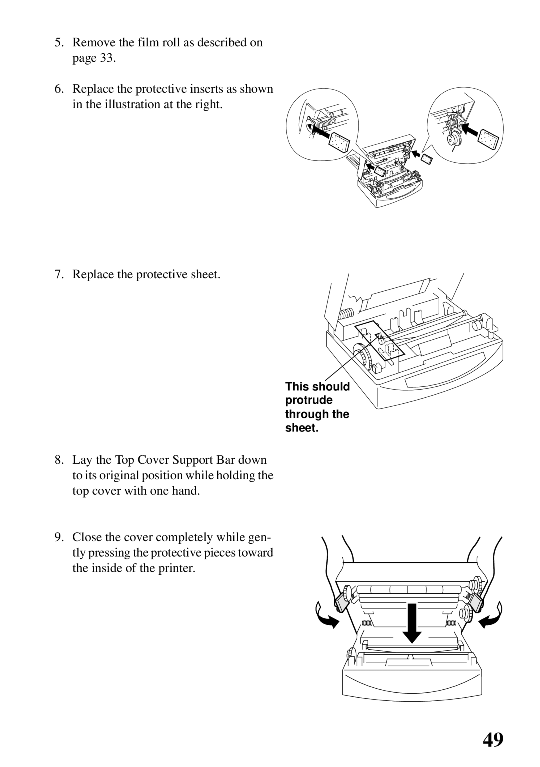 Star Micronics 800C user manual Inside of the printer 