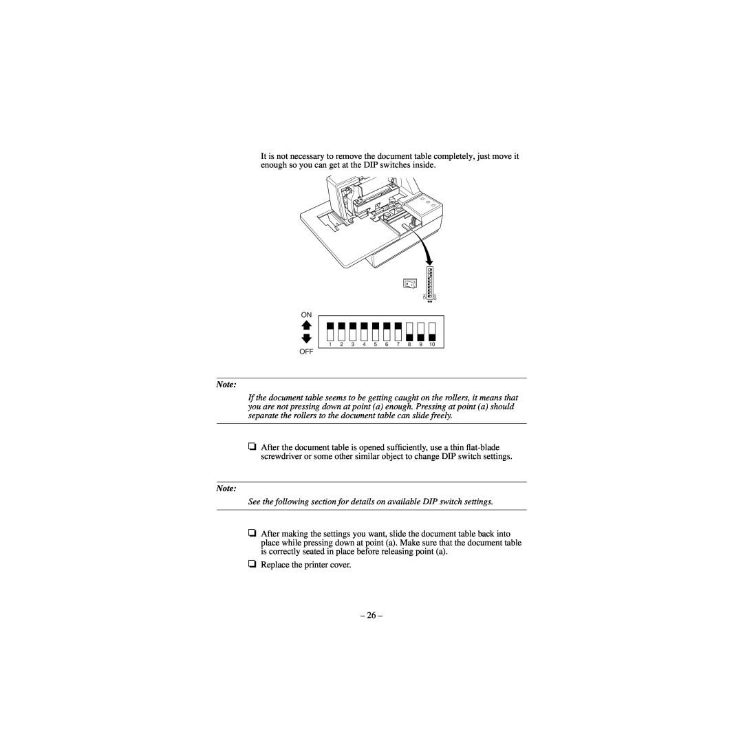 Star Micronics CBM-820 manual On Off 