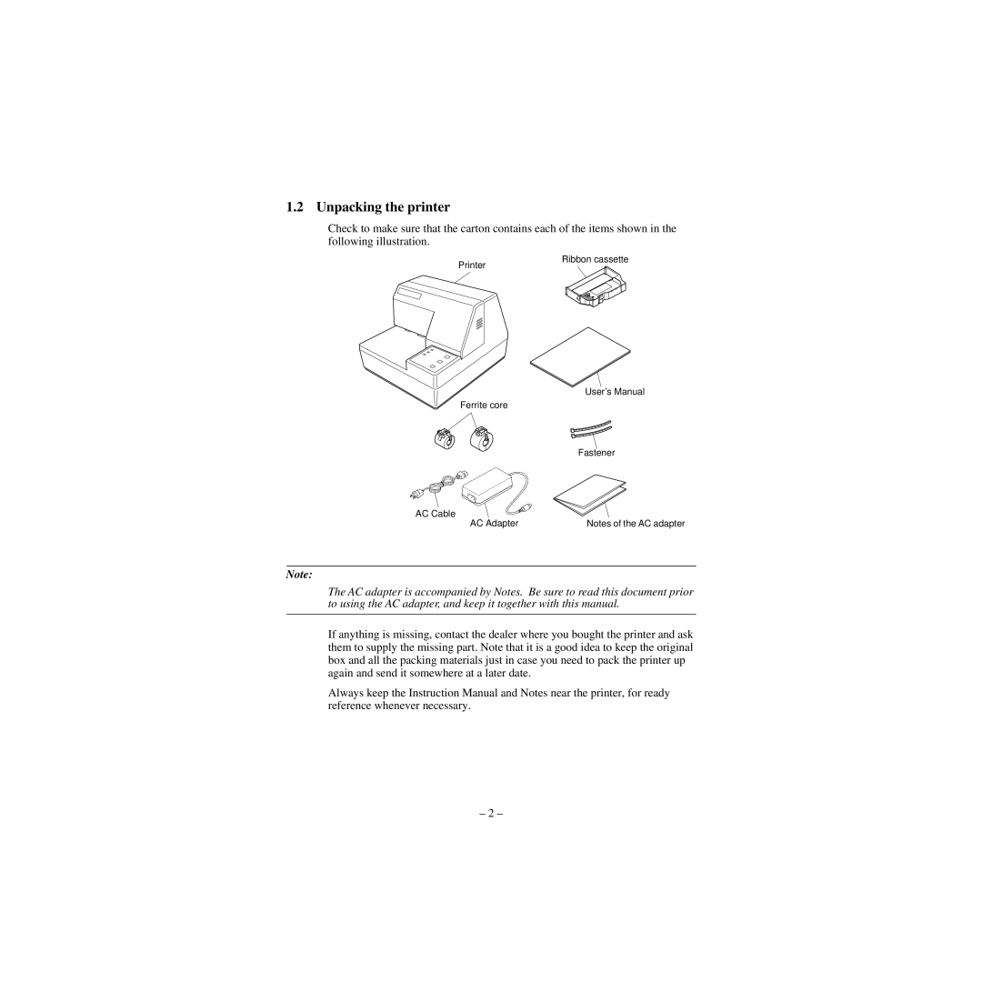 Star Micronics CBM-820 manual Unpacking the printer 