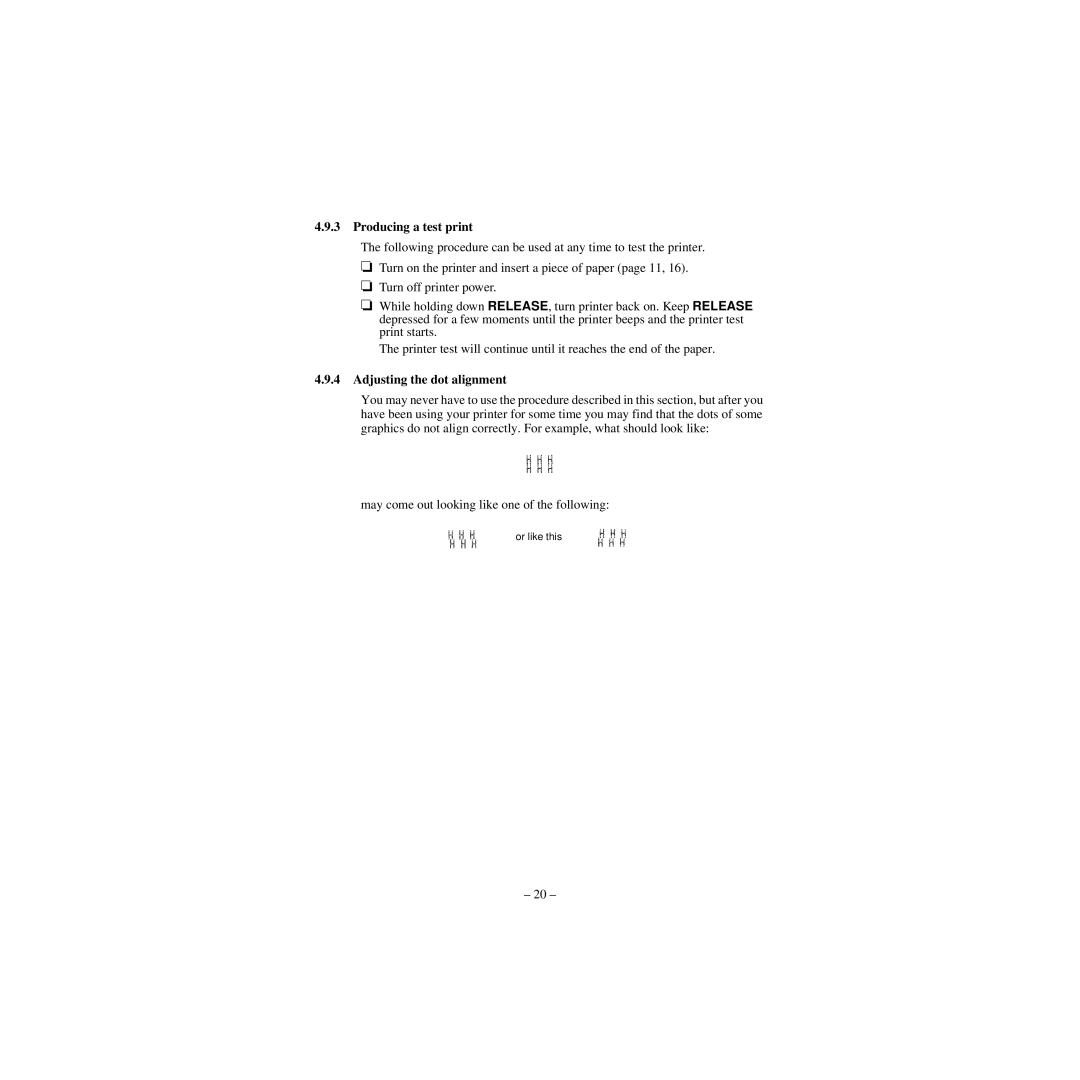 Star Micronics CBM-820 manual Producing a test print, Or like this 