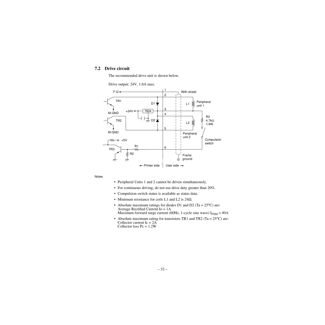 Star Micronics CBM-820 manual Drive circuit 