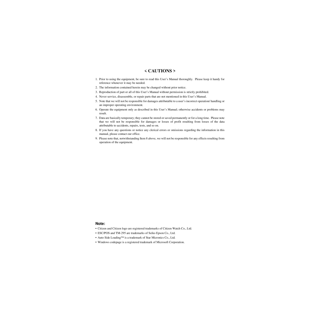 Star Micronics CBM-820 manual 