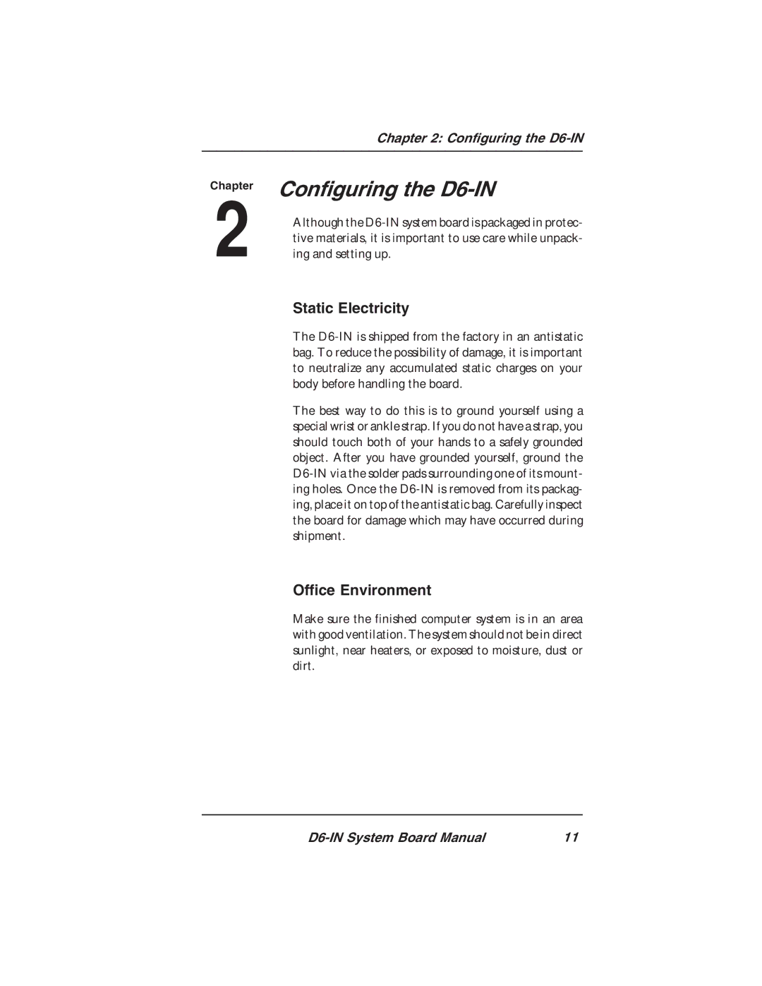 Star Micronics manual Configuring the D6-IN 