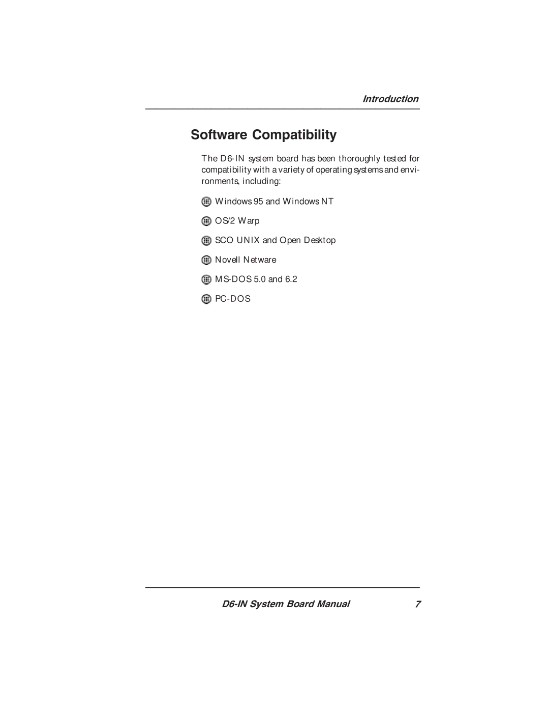 Star Micronics D6-IN manual Software Compatibility 