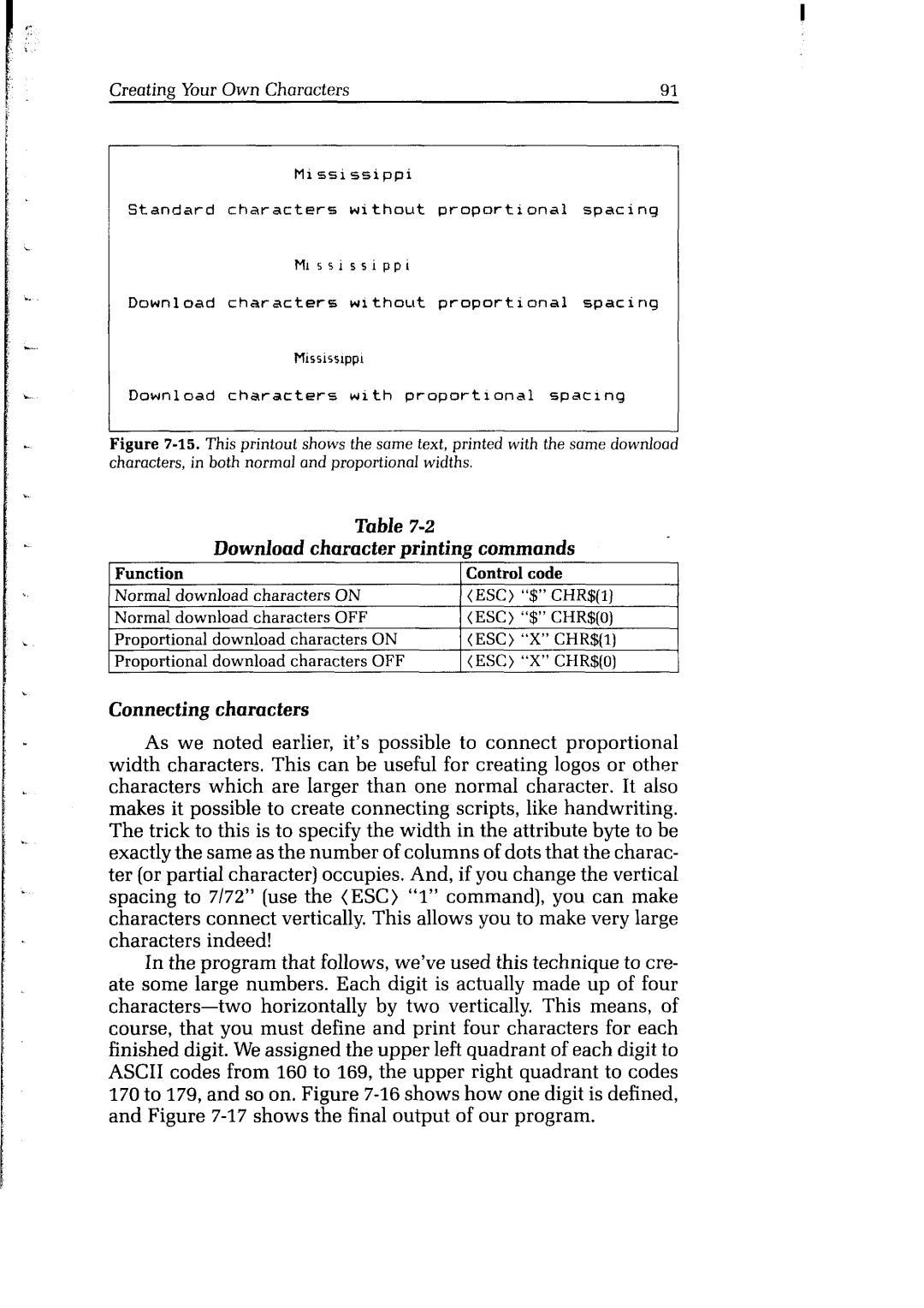 Star Micronics Delta user manual Creating Your Own Characters 