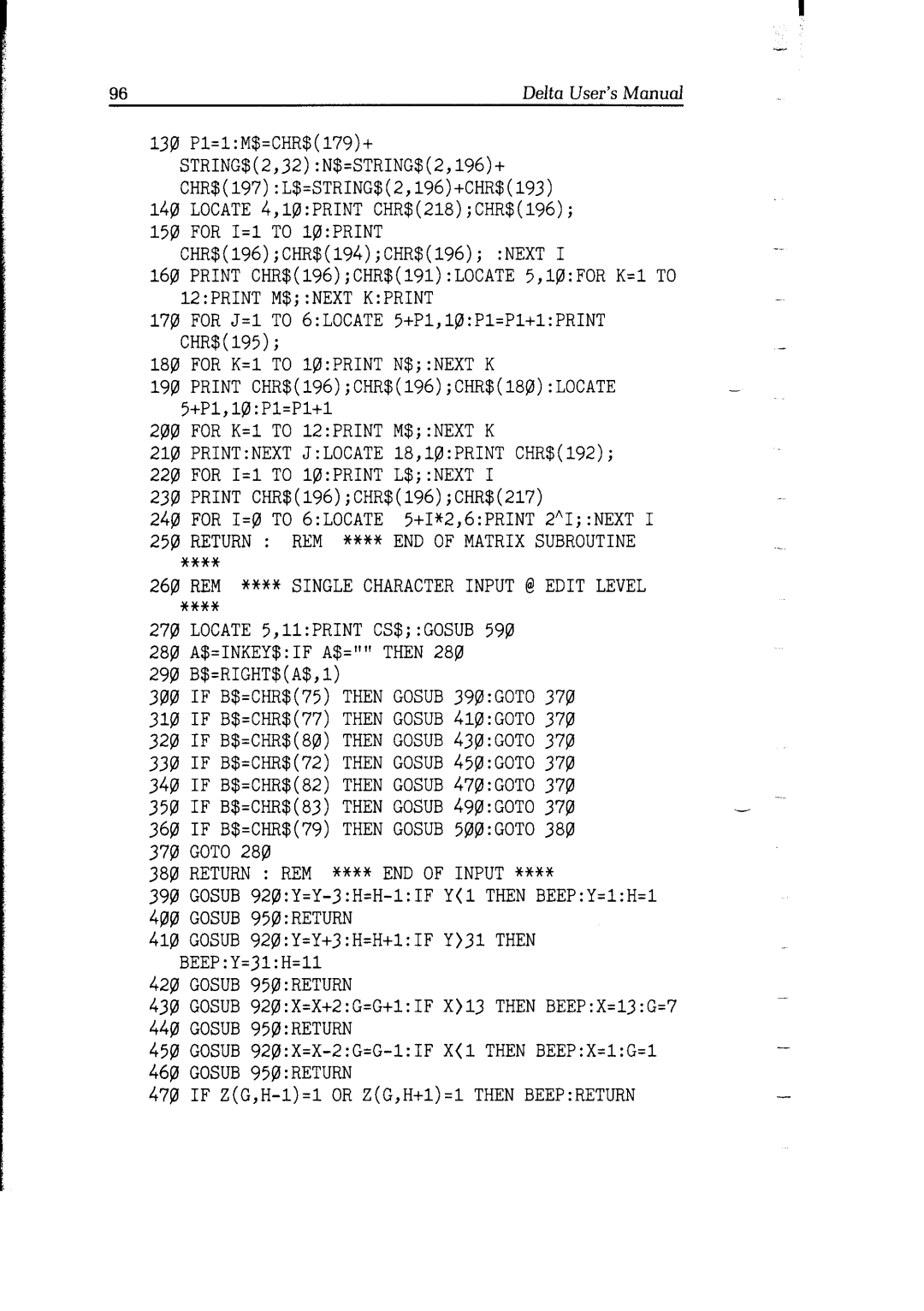 Star Micronics Delta user manual Gosub 950RETURN 