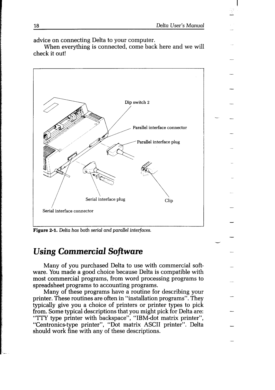 Star Micronics Delta user manual Using Commercial Sojtware 