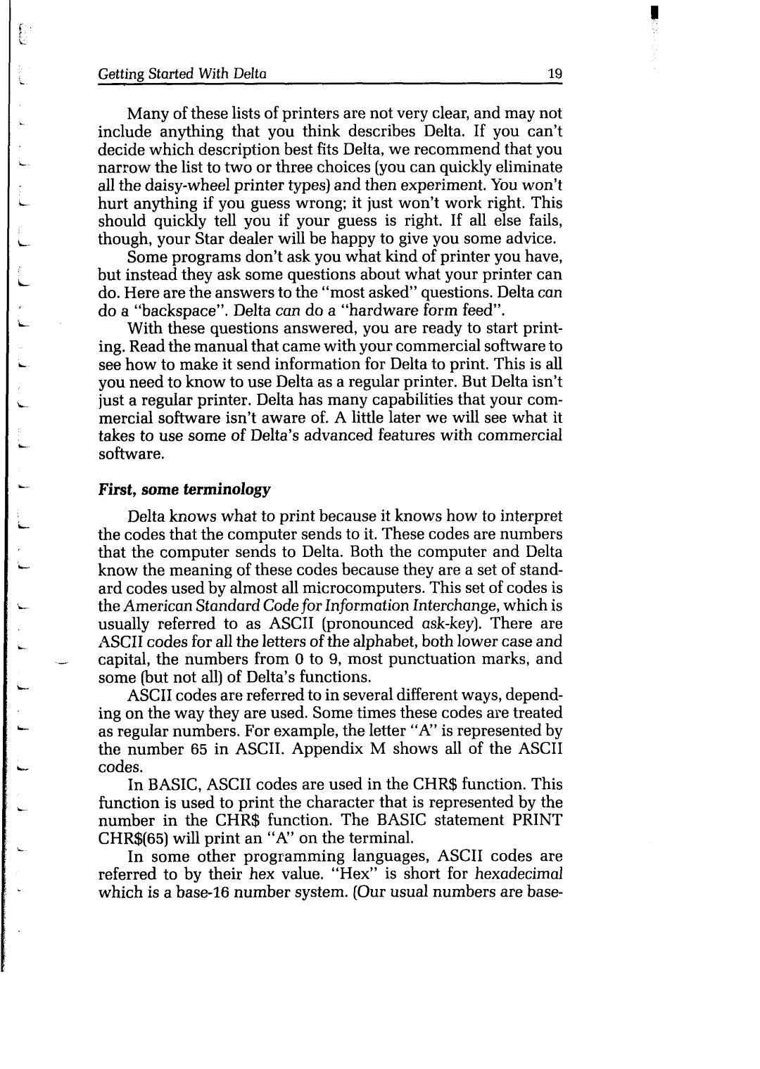 Star Micronics user manual Getting Started With Delta, First, some terminology 