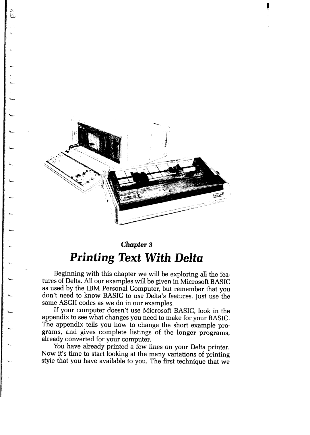 Star Micronics user manual Printing Text With Delta, Chapter 