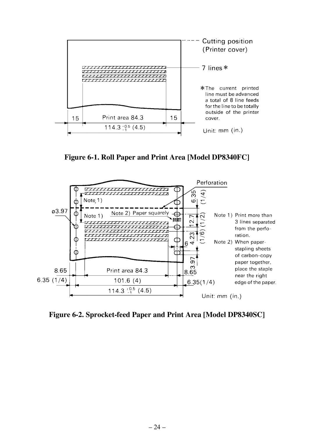 Star Micronics user manual Roll Paper and Print Area Model DP8340FC 