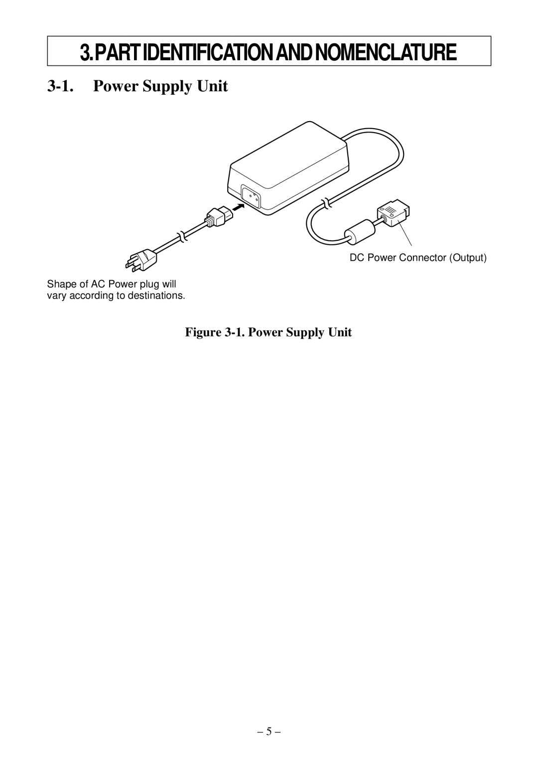 Star Micronics DP8340 user manual Partidentificationandnomenclature, Power Supply Unit 