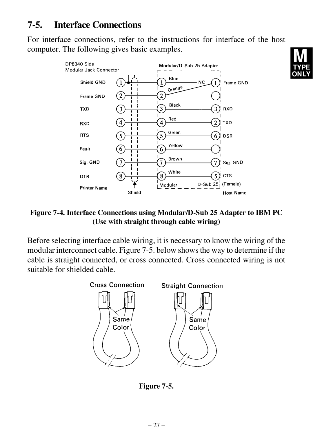 Star Micronics DP8340R user manual Interface Connections 