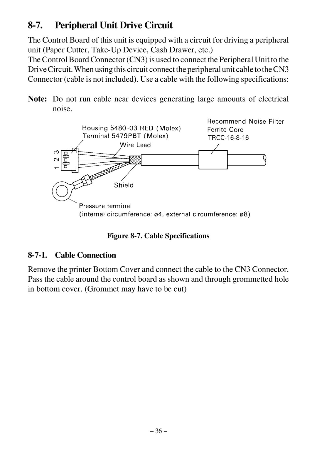 Star Micronics DP8340R user manual Peripheral Unit Drive Circuit 