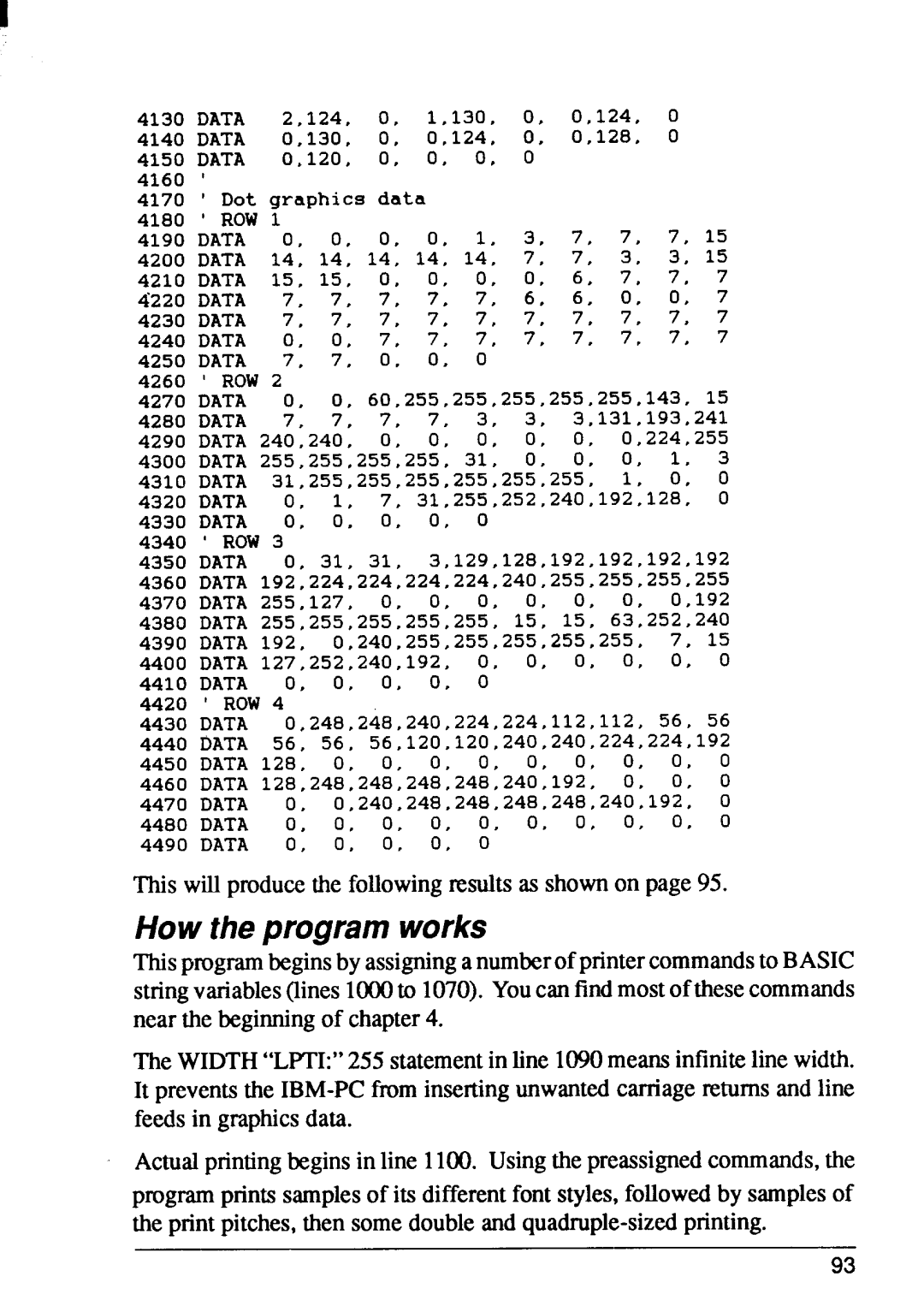 Star Micronics FR-15, FR-10 manual How theprogram works, Hm h 