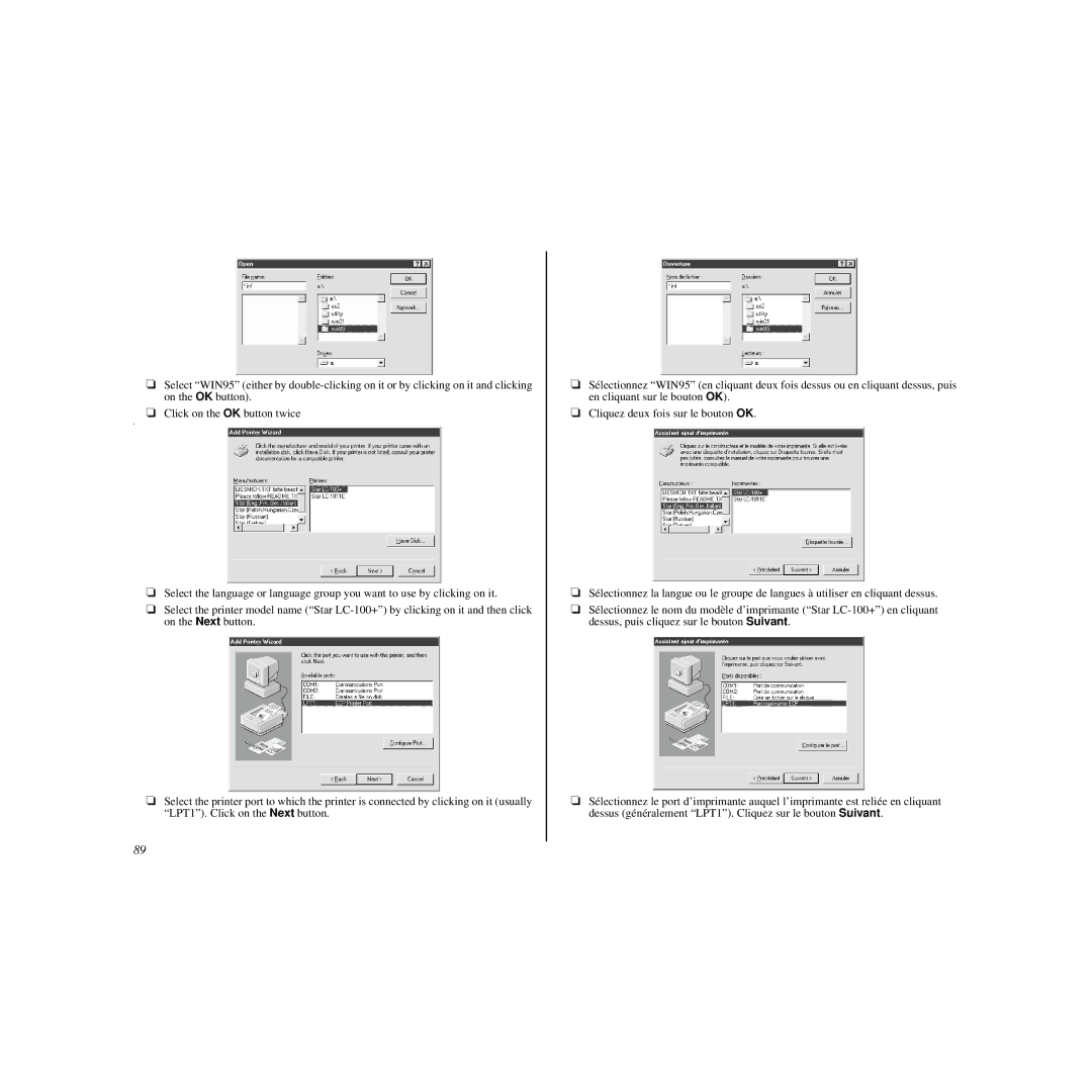 Star Micronics HL 80825321 user manual 