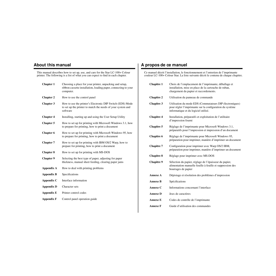 Star Micronics HL 80825321 user manual About this manual, Propos de ce manuel 