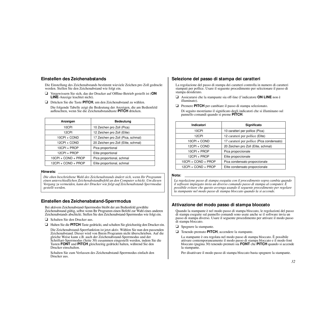 Star Micronics HL 80825321 user manual Einstellen des Zeichenabstands, Einstellen des Zeichenabstand-Sperrmodus 