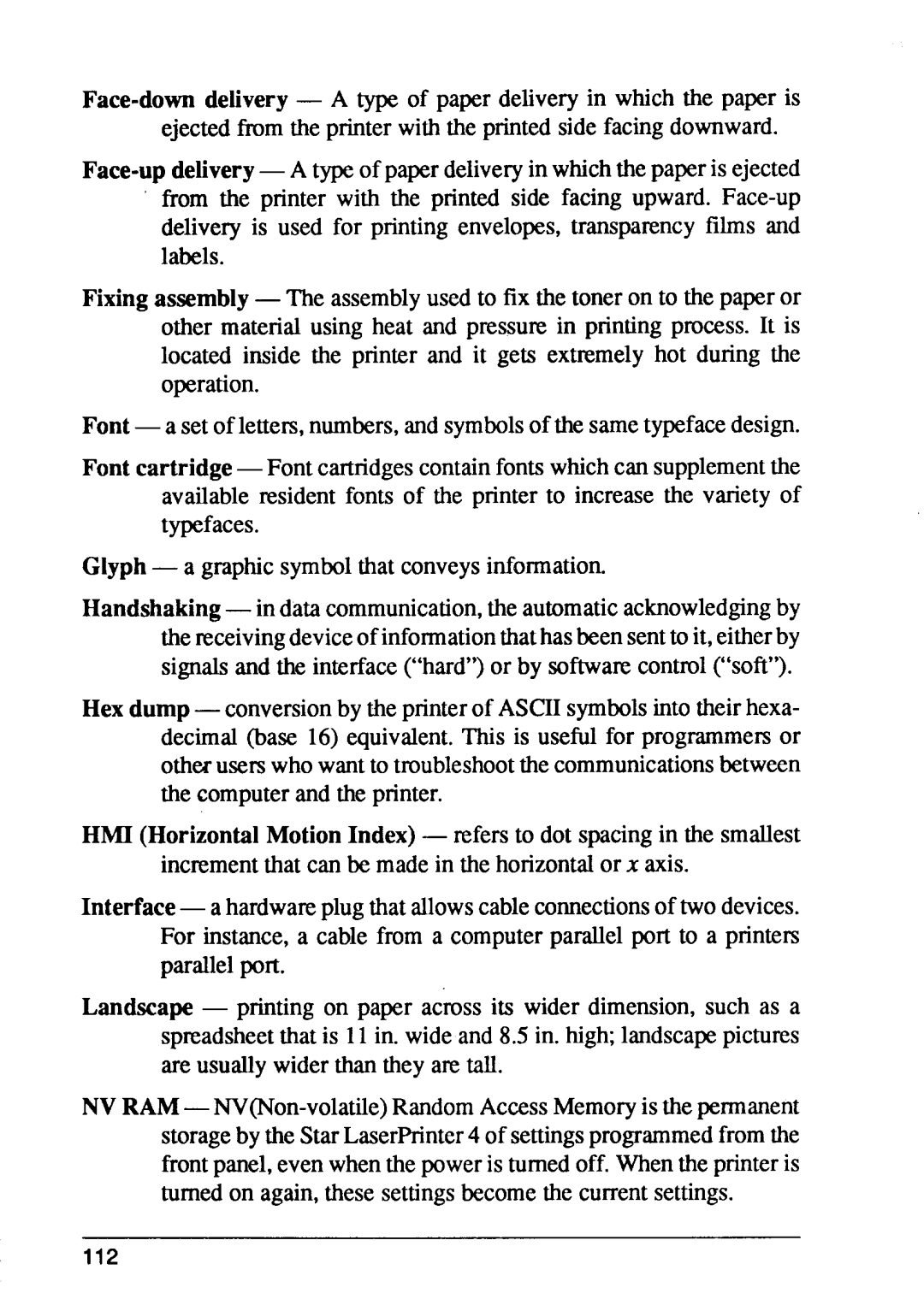 Star Micronics LaserPrinter4 manual 112 