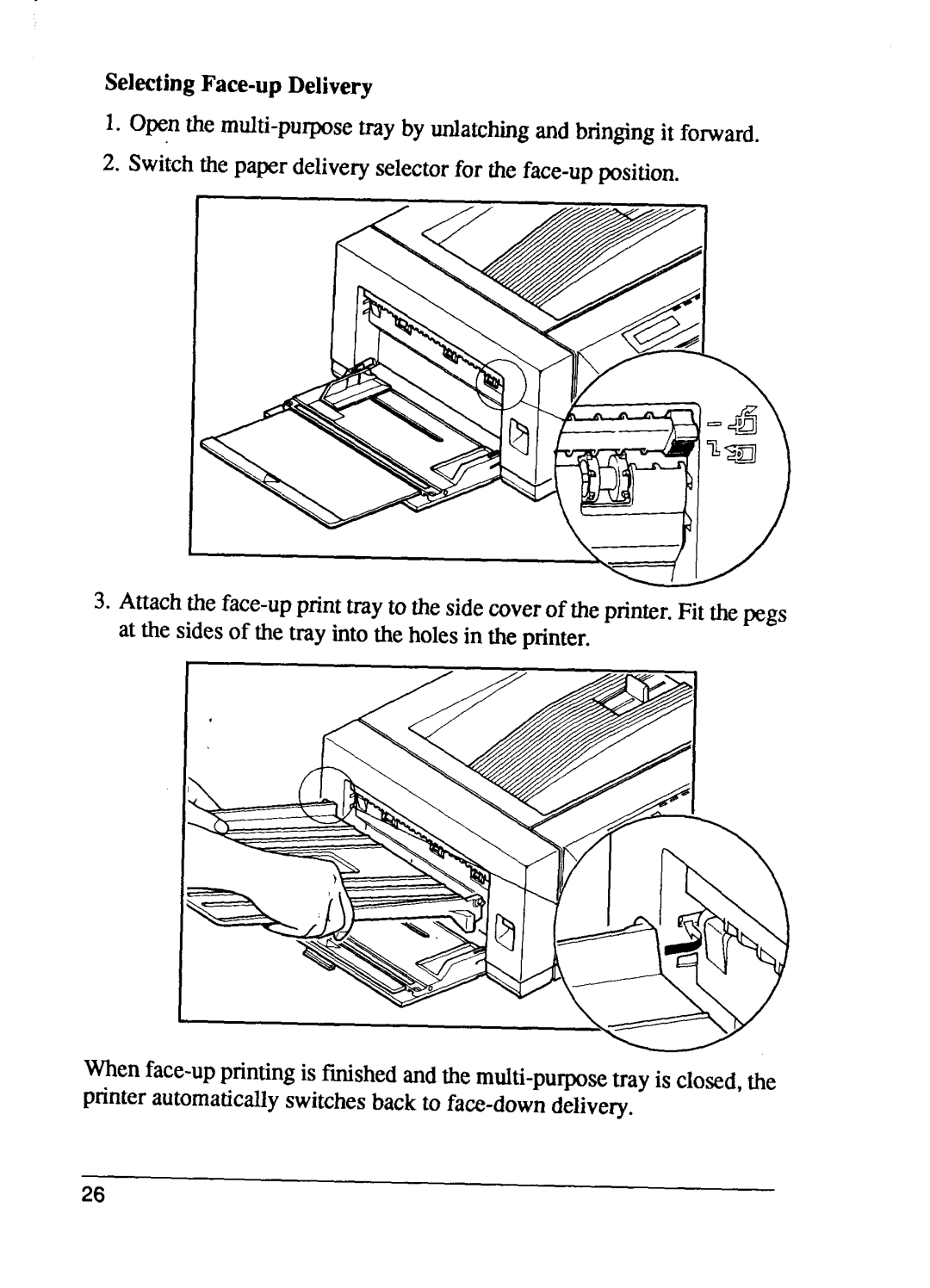 Star Micronics LaserPrinter4 manual Selecting Face-upDelivery 