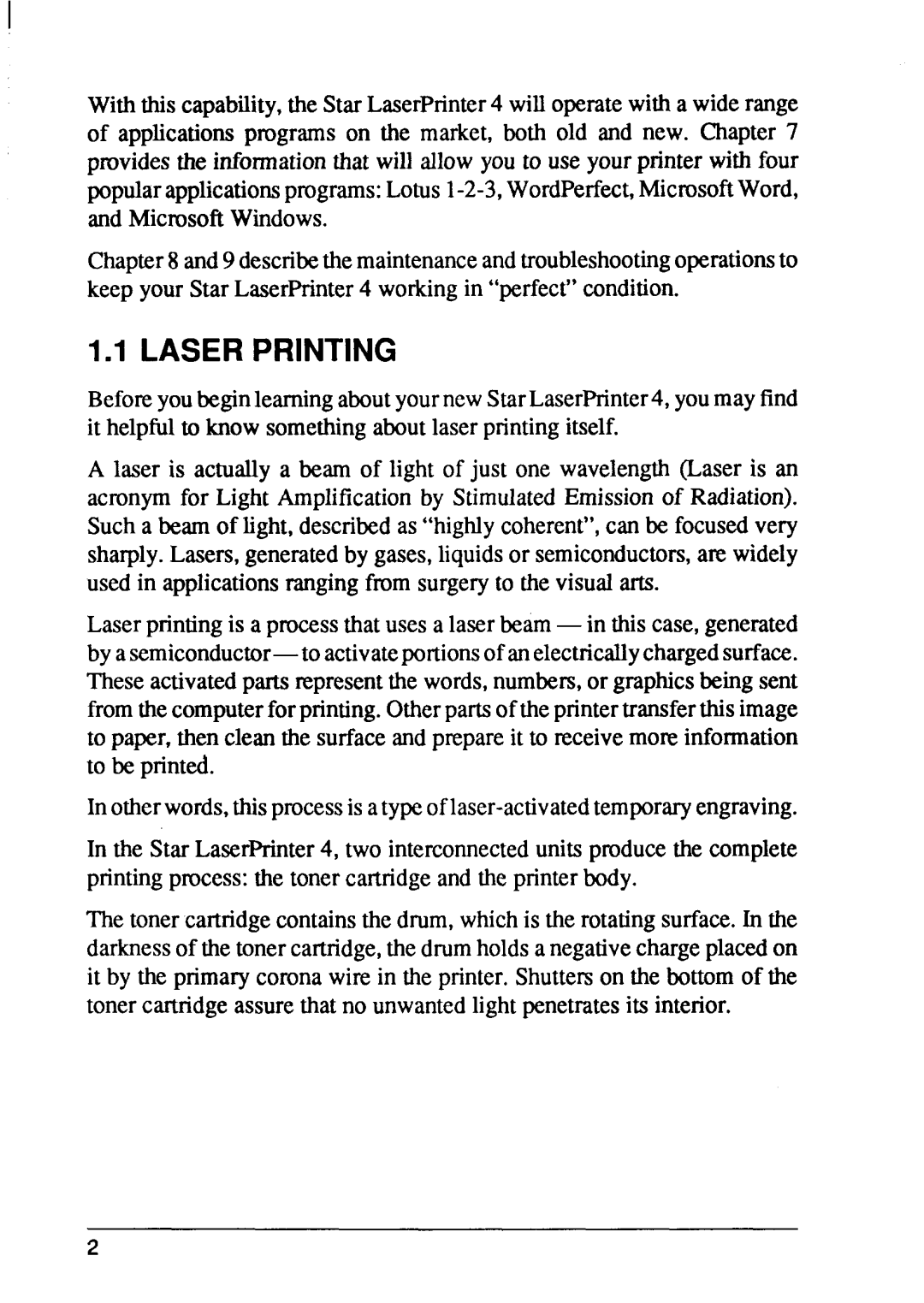 Star Micronics LaserPrinter4 manual Laserprinting 