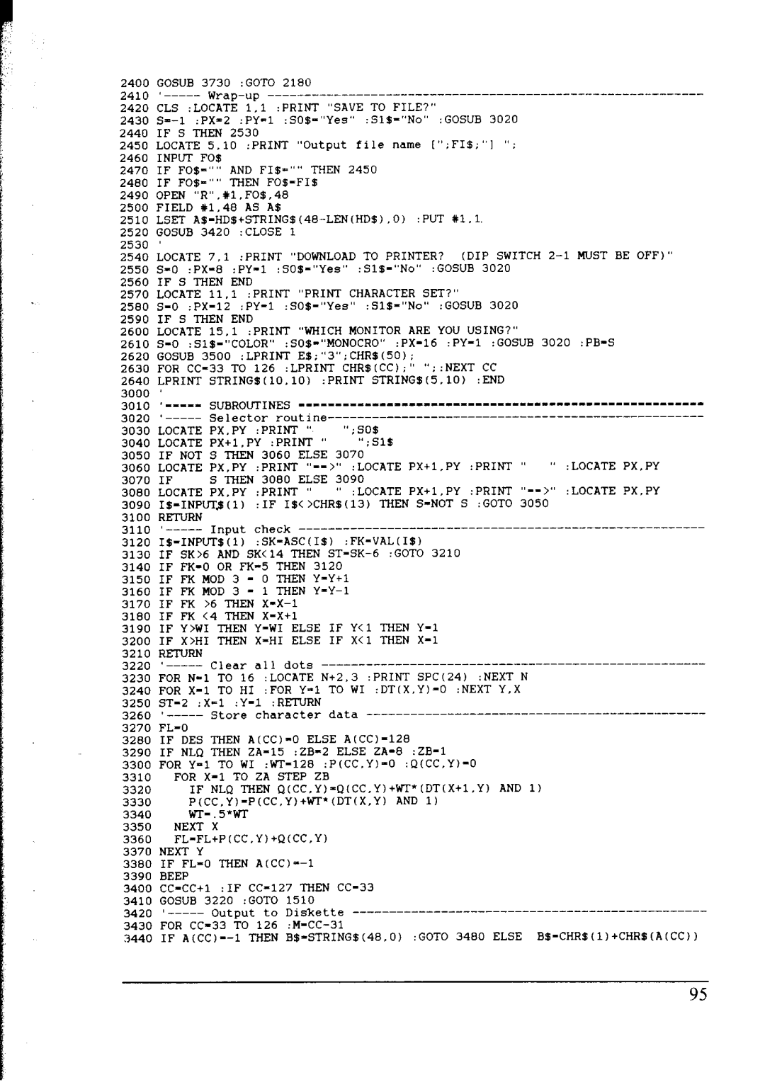 Star Micronics lC-10 user manual If S then END Locate 11.1 Print Print Character SET? 