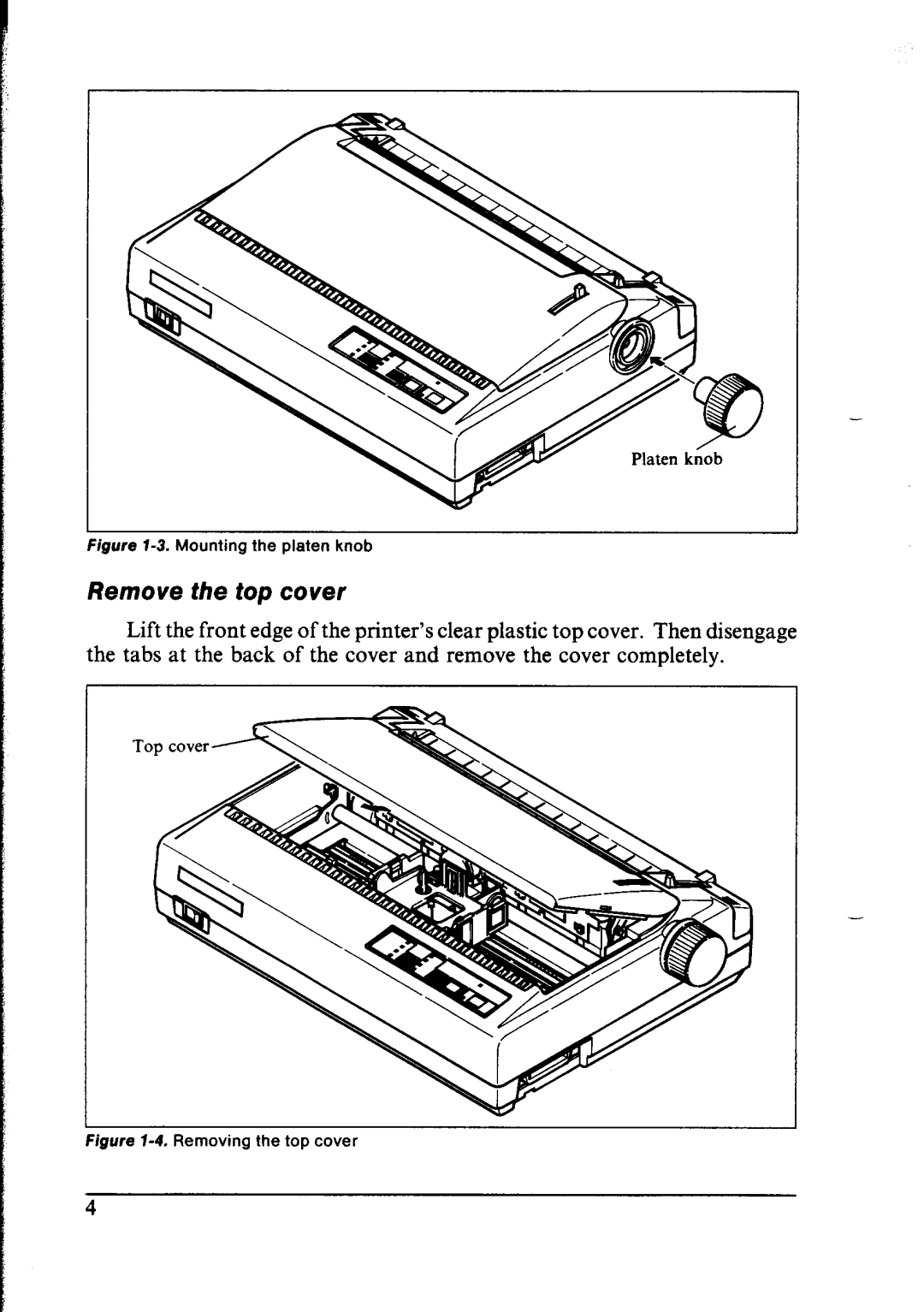 Star Micronics lC-10 user manual Remove the top cower 