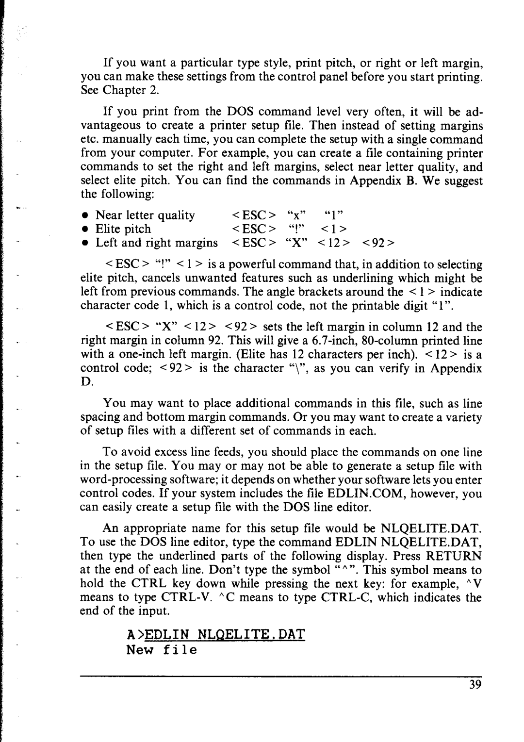 Star Micronics lC-10 user manual Edlin Nlqelite . DAT 