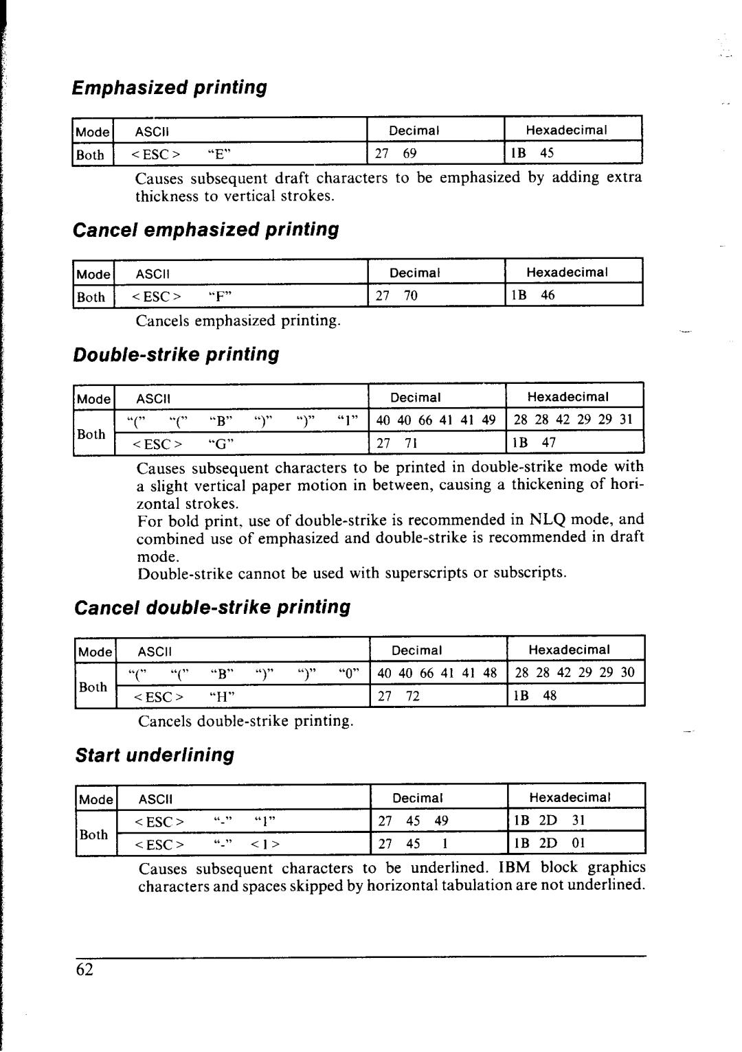 Star Micronics lC-10 user manual Double-strike Printing 