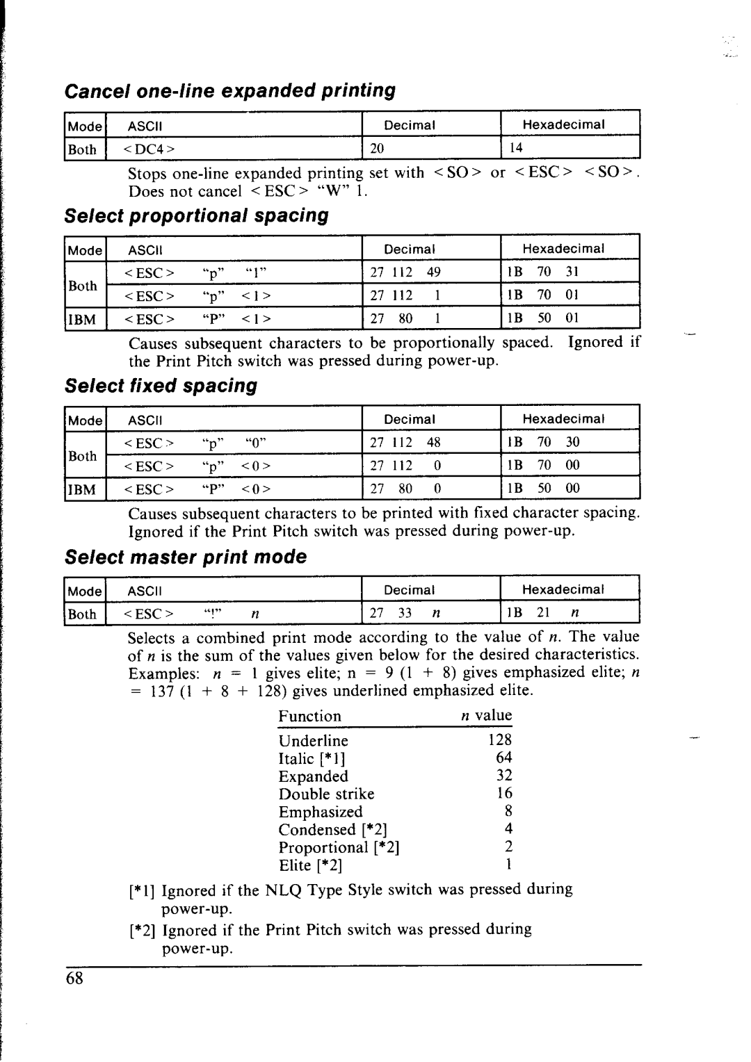 Star Micronics lC-10 user manual Cancel one-line expanded printing 