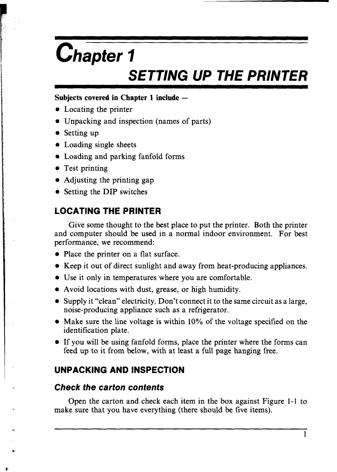 Star Micronics lC-10 user manual Setting UP the Printer 