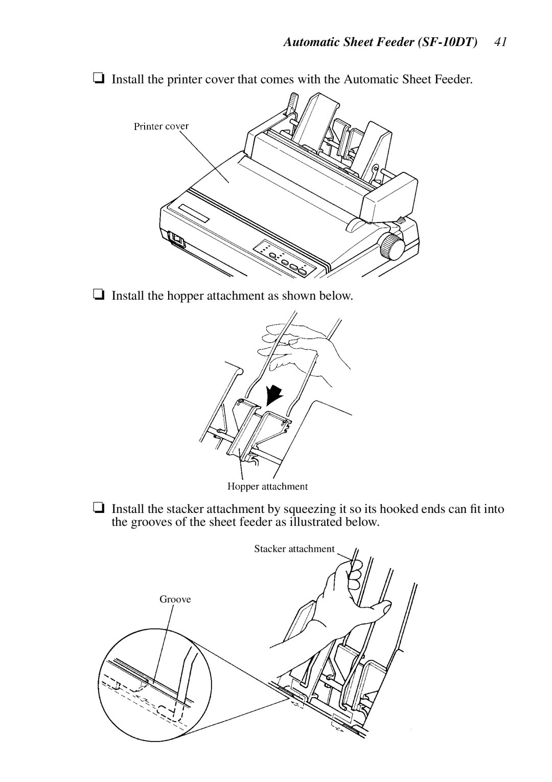 Star Micronics LC-100+, LC-1011C user manual Automatic Sheet Feeder SF-10DT 