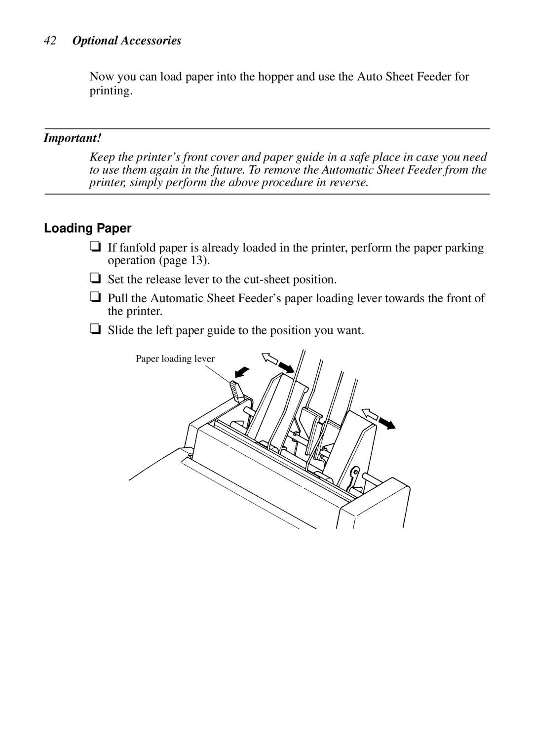 Star Micronics LC-1011C, LC-100+ user manual Loading Paper 