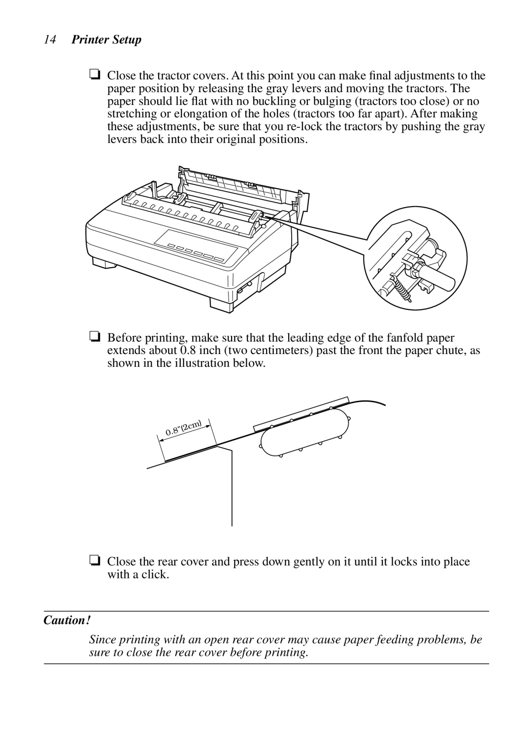 Star Micronics LC-1021 user manual Printer Setup 