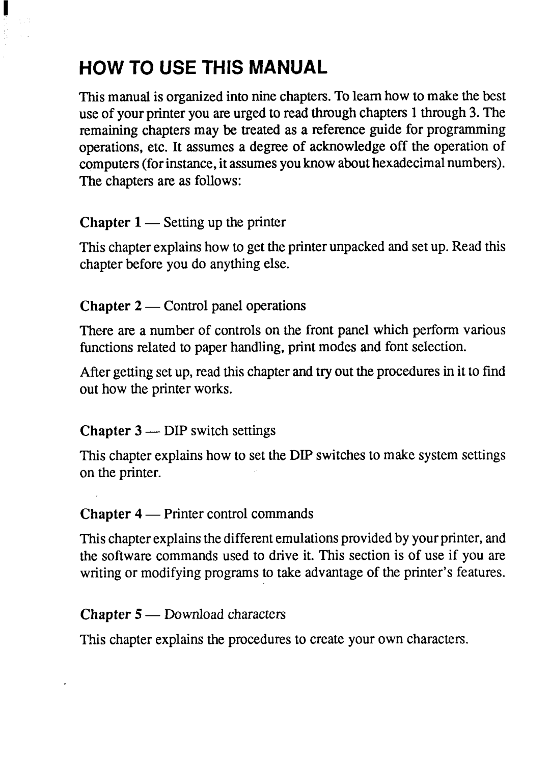 Star Micronics LC-15 user manual HOW to USE this Manual 