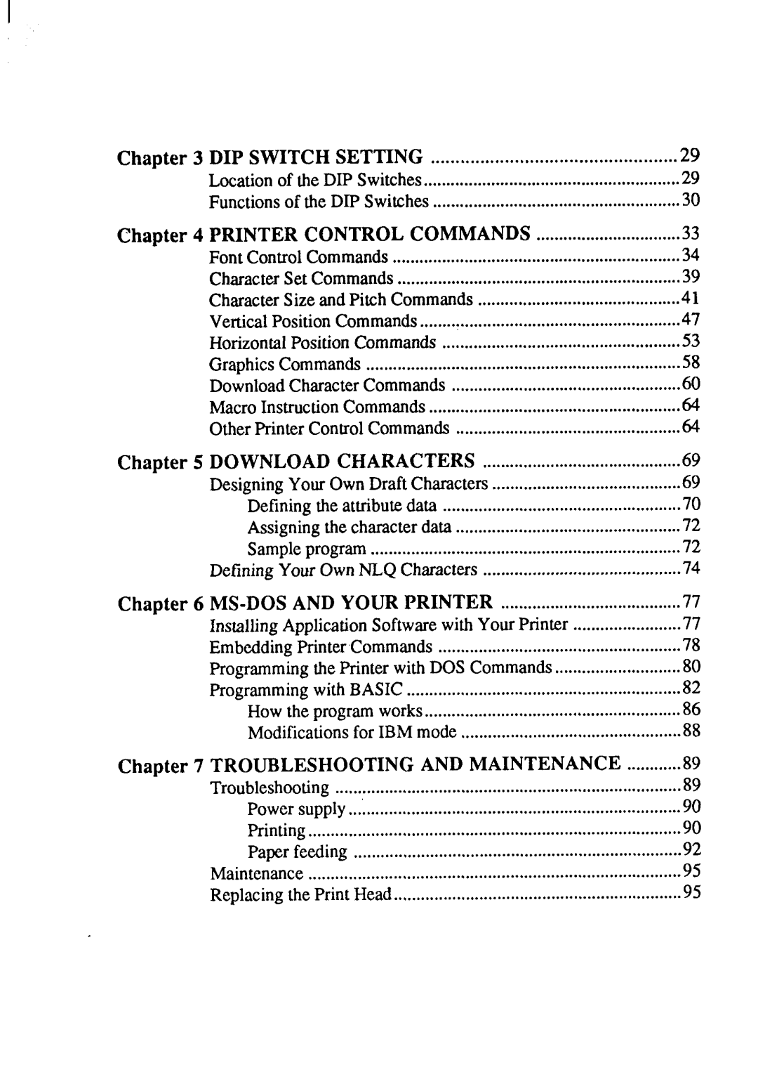 Star Micronics LC-15 user manual DownloadCharacterCommands 