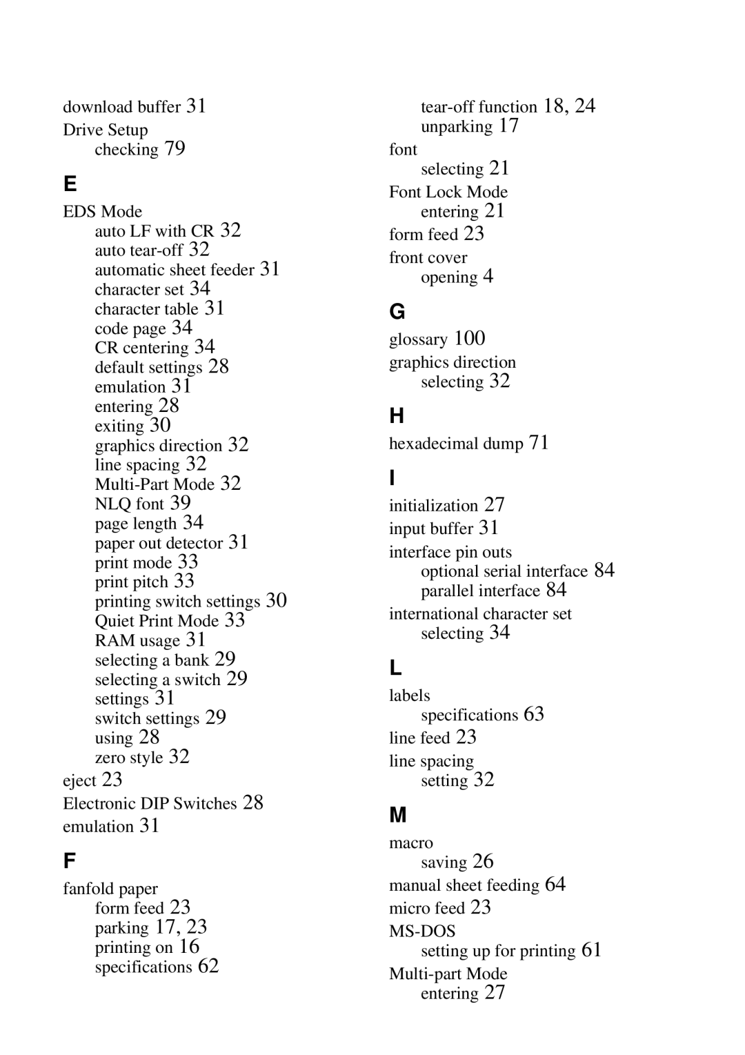 Star Micronics HA15 80825072, LC-1521, LC-1511, DOT MATRIX PRINTERS user manual Ms-Dos 